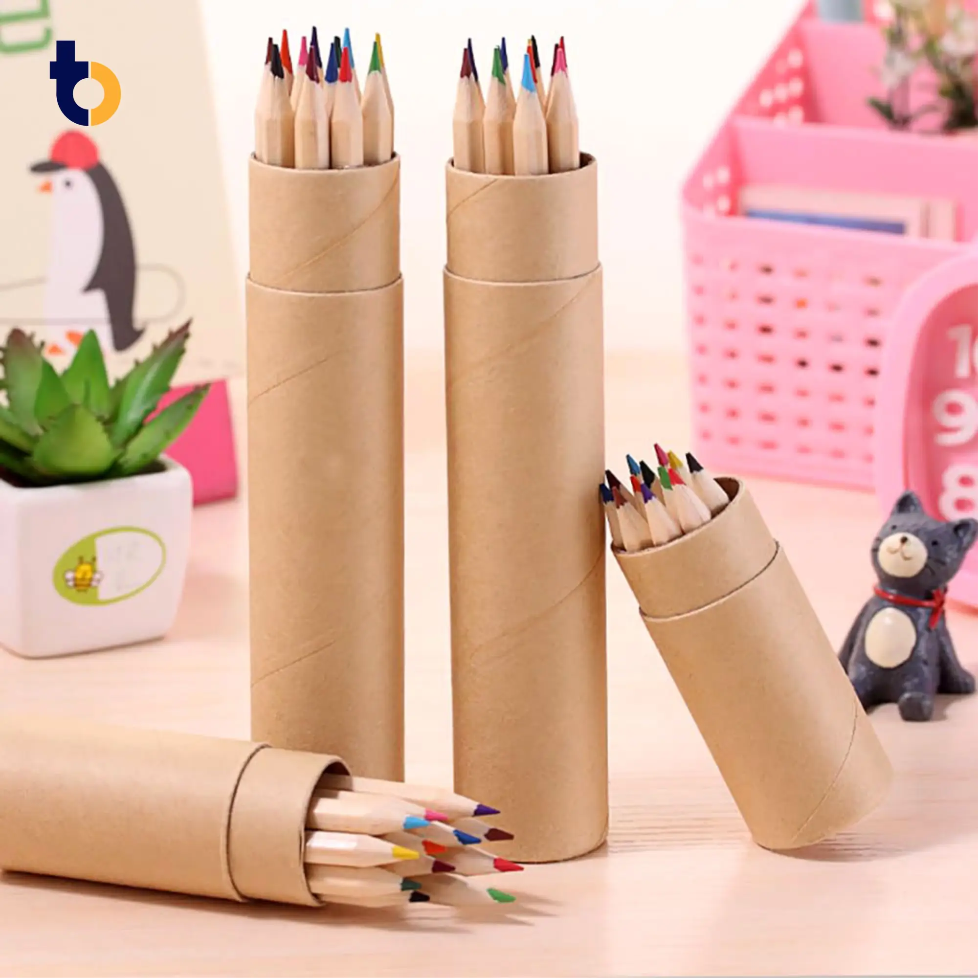 24 pencils paper tubes boxes